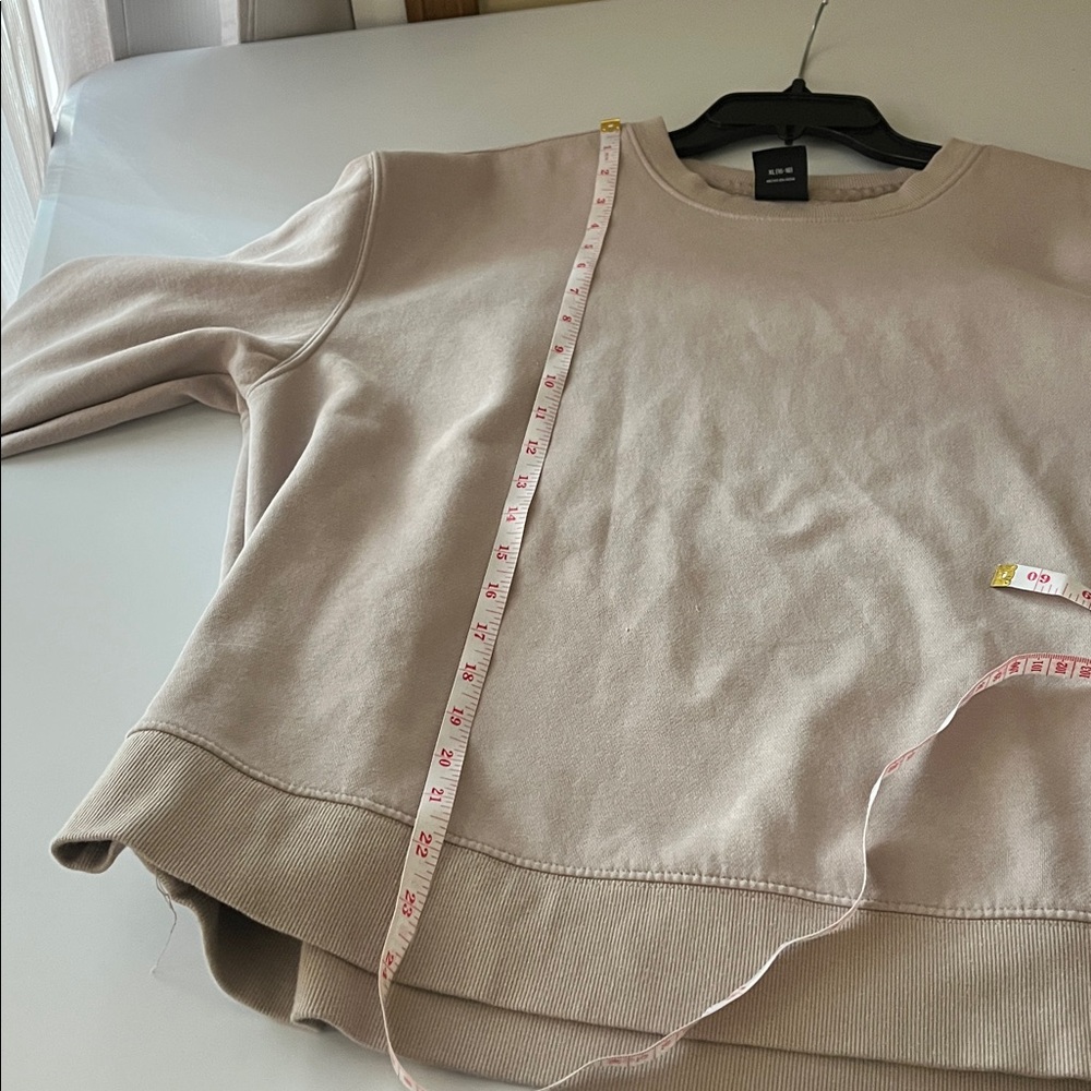 Athletic Works Taupe Crewneck Sweatshirt - Picture 6 of 7